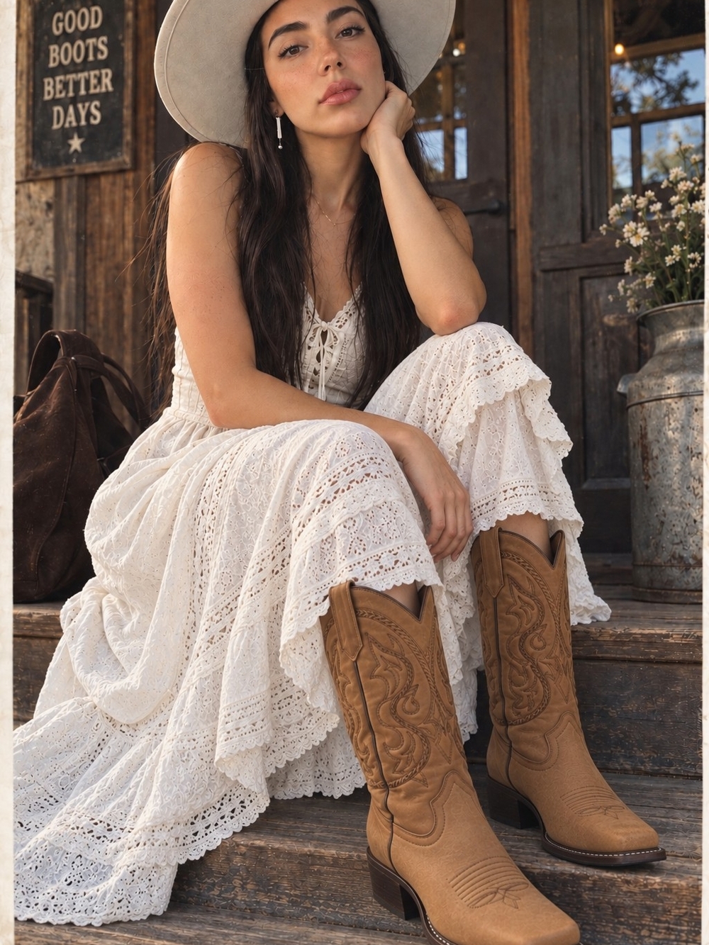 Leather Cowgirl Boots